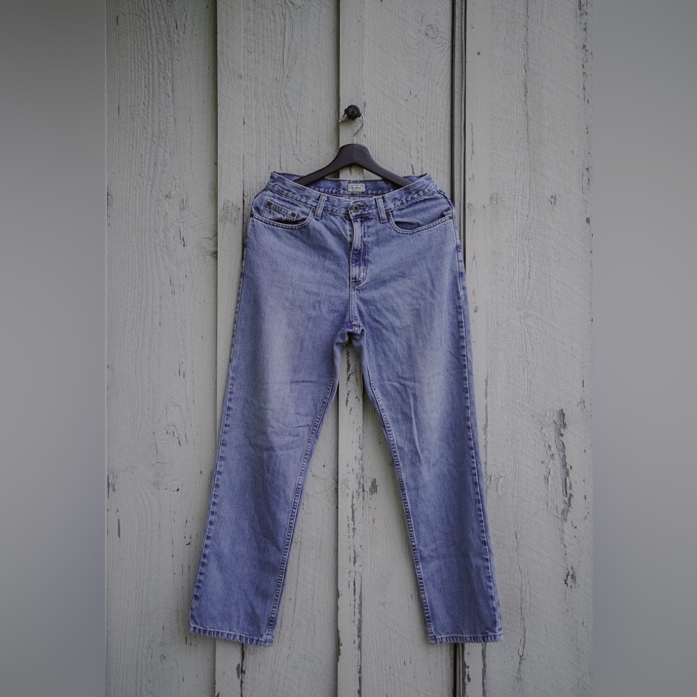 L.L. Bean Women's Straight Leg Jeans - Light Blue